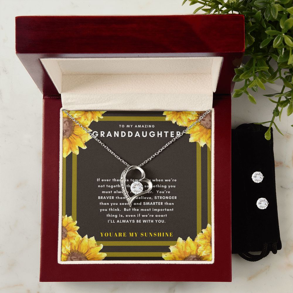 Daughter Forever Love Heart Jewelry Set | Custom Heart Design