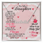 Daughter Name Necklace, From Mom-Always my baby girl | Custom Heart Design