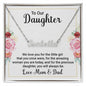Daughter Name Necklace-We love you! | Custom Heart Design