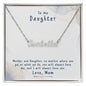 Daughter Name Necklace, From Mom-I will always have you | Custom Heart Design