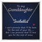Granddaughter Name Necklace-For the rest of your life | Custom Heart Design