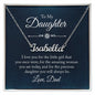 Daughter Name Necklace, From Dad-I love you | Custom Heart Design
