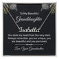 Granddaughter Name Necklace-You stole my heart | Custom Heart Design