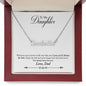 Daughter Name Necklace, From Dad-Never forget your way back home | Custom Heart Design