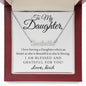 Daughter Name Necklace, From Dad-Blessed and grateful for you | Custom Heart Design