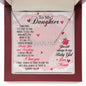 Daughter Name Necklace, From Mom-Always my baby girl | Custom Heart Design