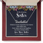 Sister Name Necklace, From Sister-Distance does not separate us | Custom Heart Design
