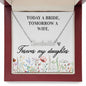 Today a bride - Daughter Name Necklace | Custom Heart Design