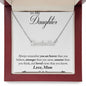 Daughter Name Necklace, From Mom-Braver, stronger, smarter | Custom Heart Design