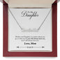 Daughter Name Necklace, From Mom-You will always have me | Custom Heart Design