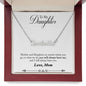 Daughter Name Necklace, From Mom-Love you always | Custom Heart Design