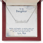 Daughter Name Necklace, From Mom-I will always have you | Custom Heart Design