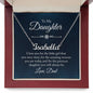Daughter Name Necklace, From Dad-I love you | Custom Heart Design