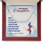 Military Daughter Name Necklace, From Dad-Never feel alone | Custom Heart Design
