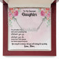 Daughter Name Necklace, From Mom-Proud of you | Custom Heart Design