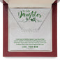 Daughter Name Necklace, From Mom-Believe in your heart | Custom Heart Design
