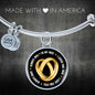 Wedding Band Bangle - Custom Heart Design