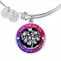 Mom, You are the heart of our family-Circle Bangle - Custom Heart Design