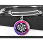 Mom, You are the heart of our family-Circle Bangle - Custom Heart Design