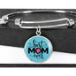 Best Mom Ever-Circle Bangle - Custom Heart Design