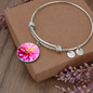 Birth Flower-November Chrysanthumum Bracelet - Custom Heart Design
