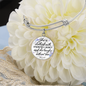 * She is clothed with strength and dignity, Prov. 31:5-Bible Verse Bangle Bracelet - Custom Heart Design