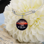 * When you go through deep waters, I will be with you, Isaiah 43:2 - Circle Bangle - Custom Heart Design
