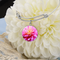 Birth Flower-November Chrysanthumum Bracelet - Custom Heart Design