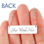 You will always be my baby girl-Horizontal Bar Necklace for Daughter - Custom Heart Design