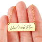 Wilderness Horizontal Bar Necklace - Custom Heart Design