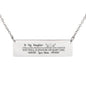 You will always be my baby girl-Horizontal Bar Necklace for Daughter - Custom Heart Design