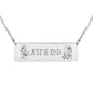 Horizontal Bar Necklace | Custom Heart Design