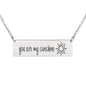 You are my sunshine-Personalized Horizontal Bar Necklace
