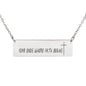 Horizontal Bar Necklace-Custom Heart Design