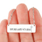 Horizontal Bar Necklace-Custom Heart Design