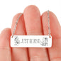 Horizontal Bar Necklace | Custom Heart Design