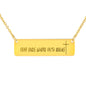 Horizontal Bar Necklace-Custom Heart Design