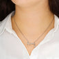 Oh my Lord! Daughter-Eloise Scripted Love Necklace - Custom Heart Design
