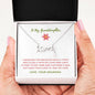 To Granddaughter, Love and Light-Scripted Love - Custom Heart Design