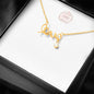 Scripted Love Necklace - Custom Heart Design