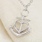 To The Best Navy Wife In The World-Heart of the Ocean Necklace - Custom Heart Design