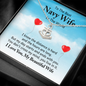 To The Best Navy Wife In The World-Heart of the Ocean Necklace - Custom Heart Design