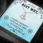 To Dear Navy Wife-Heart of the Ocean Necklace - Custom Heart Design