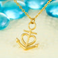 To The Best Navy Wife In The World-Heart of the Ocean Necklace - Custom Heart Design