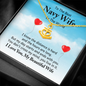 To The Best Navy Wife In The World-Heart of the Ocean Necklace - Custom Heart Design