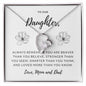 Daughter Floating Heart Necklace, Heart Necklace | Custom Heart Design