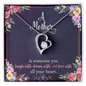 Mom Jewelry, Heart Necklace for Mom, Floating Heart Necklace | Custom Heart Design