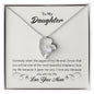 Daughter Floating Heart Necklace, Heart Necklace | Custom Heart Design