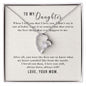 Daughter Floating Heart Necklace, Heart Necklace | Custom Heart Design