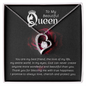 Wife Heart Necklace, Floating Heart Necklace, Beautiful Wife Necklace-My Queen | Custom Heart Design